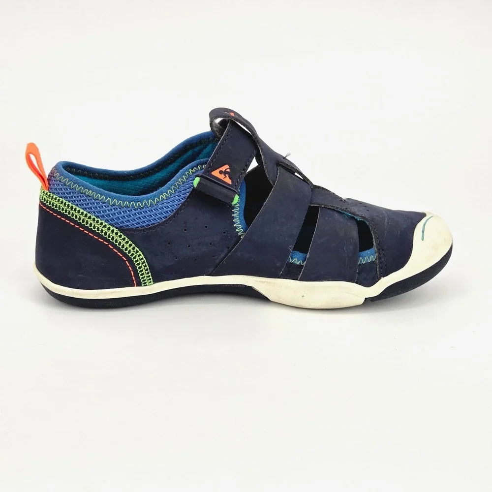PLAE Sam 2.0 Kids Size 3 Navy Blue Leather Wide Toe Box Waterproof Camp Sandals